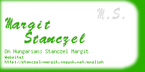 margit stanczel business card